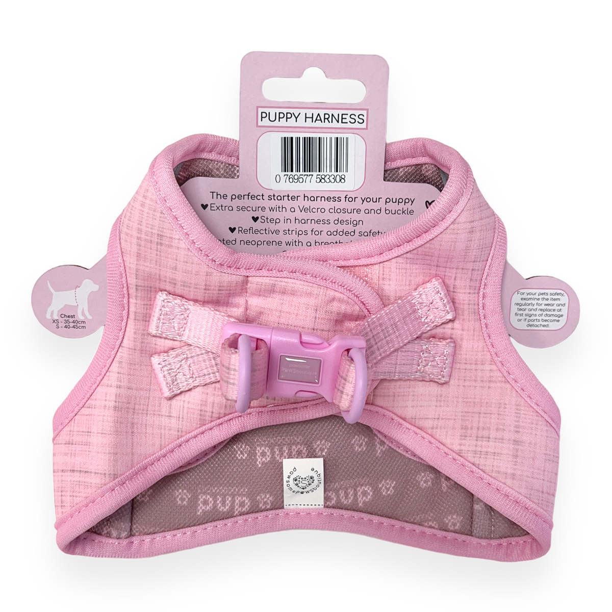 Pawsome Pup Harness Pink Pawsome Paws Boutique Wholesale