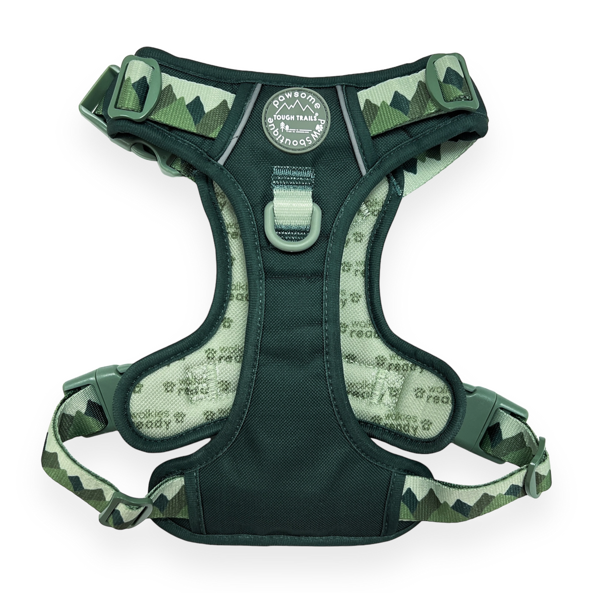 Tough Trails Harness - Walkies Ready Forest Green