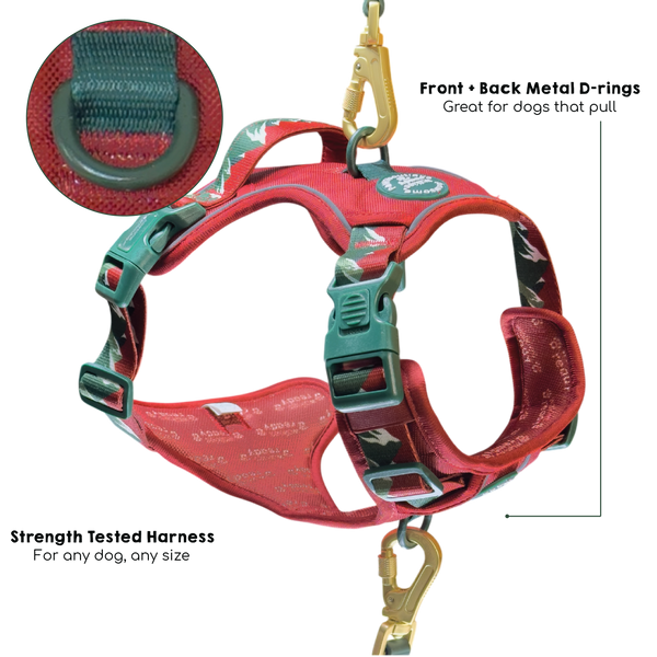 Tough Trails™ Harness - Walkies Ready® Snowy Mountains