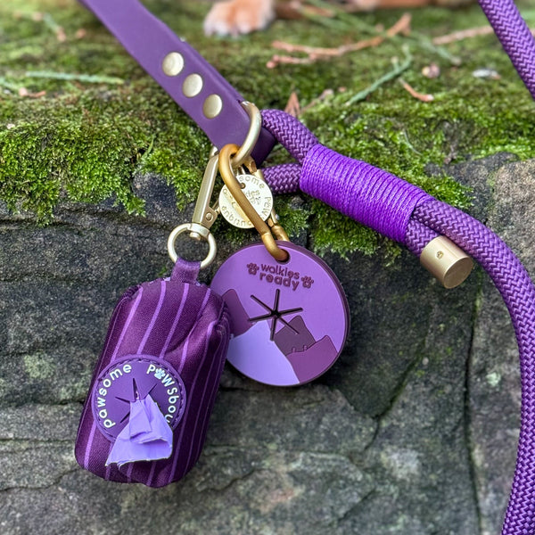 Poo Bag Holder - Walkies Ready® Plum