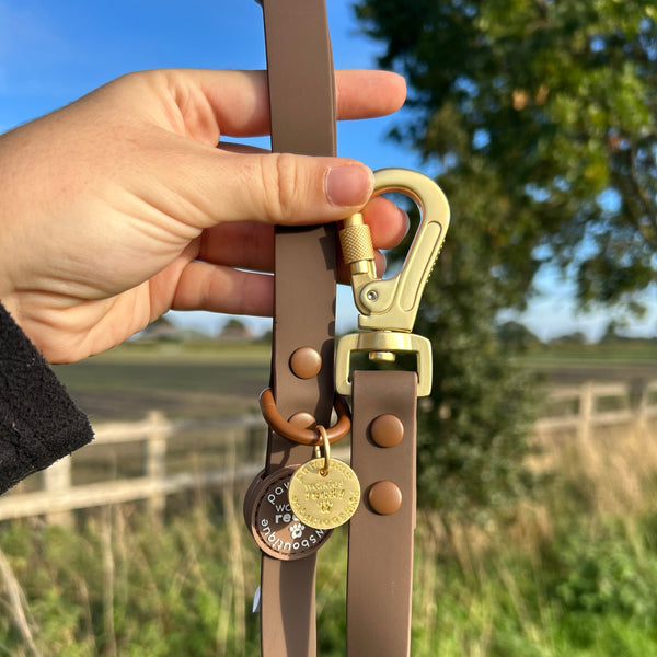 4ft Waterproof Lead - Walkies Ready® Chocolate Brown