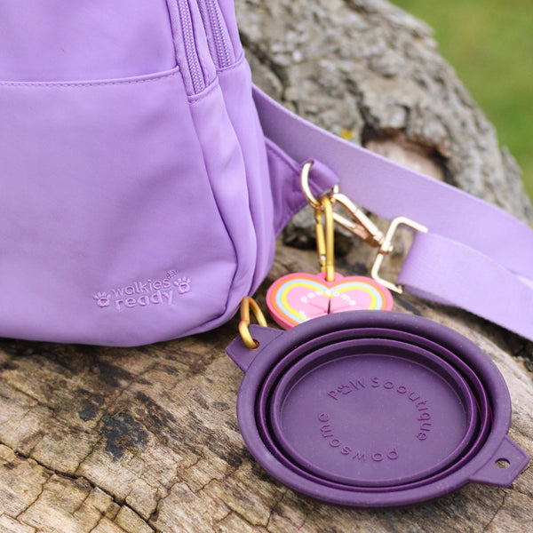 Collapsible Dog Bowl -Plum