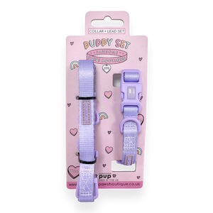 Pawsome Pup Collar and Lead Set - Lilac