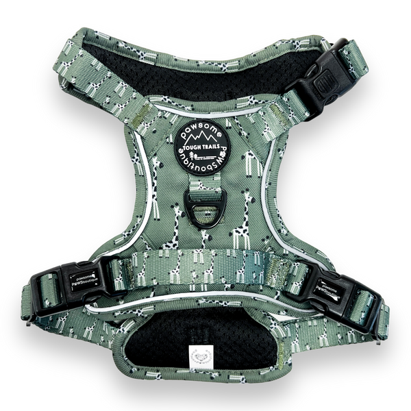 Tough Trails Harness - Gregory The Giraffe - Patterned Border