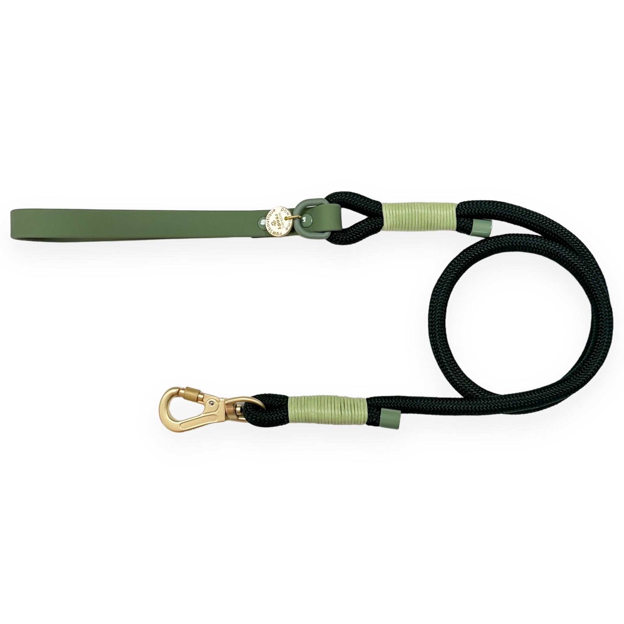 4ft Rope Lead - Walkies Ready® Forest Green