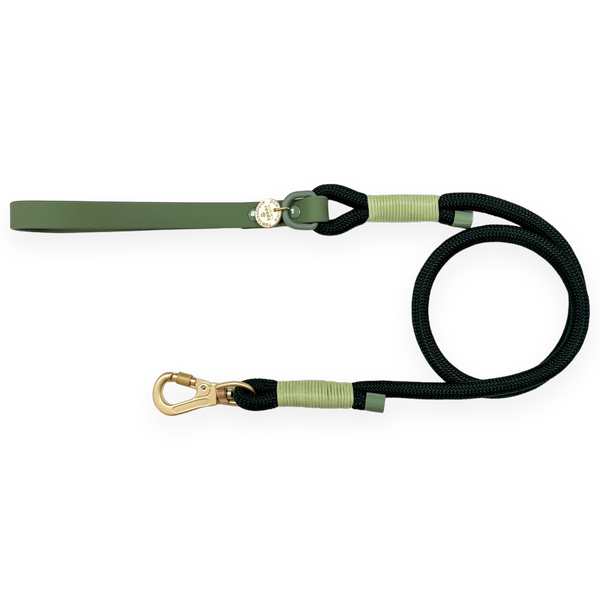 4ft Rope Lead - Walkies Ready® Forest Green