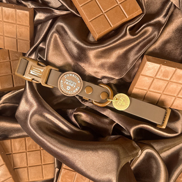 Waterproof Collar - Walkies Ready® Chocolate Brown