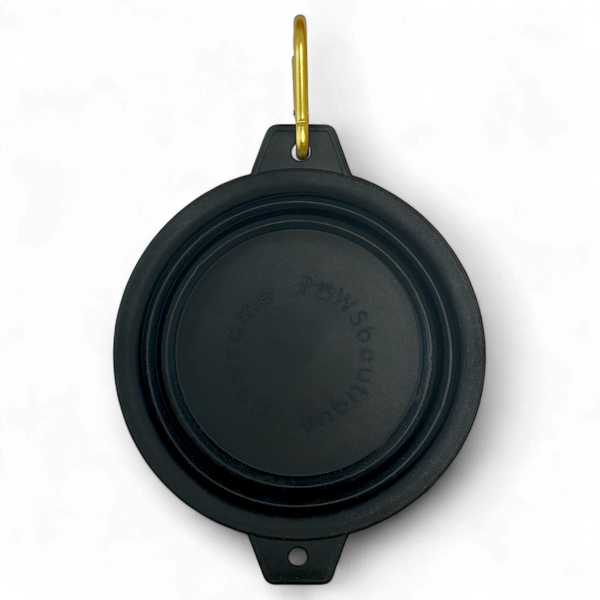 Collapsible Dog Bowl - Black (Gold Clip)