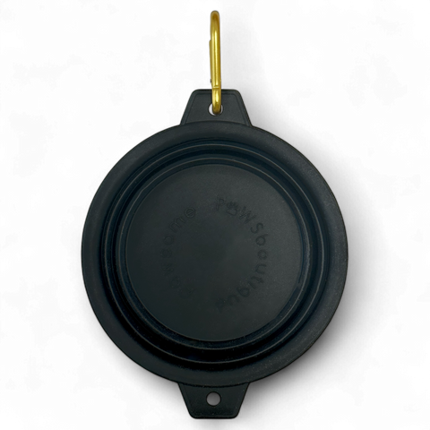 Collapsible Dog Bowl - Black (Gold Clip)