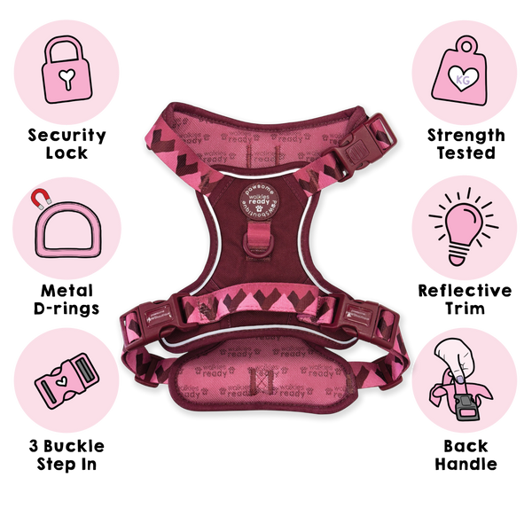Tough Trails™ Harness - Walkies Ready® Mulberry