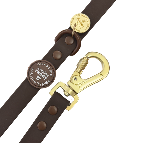 4ft Waterproof Lead - Walkies Ready® Chocolate Brown