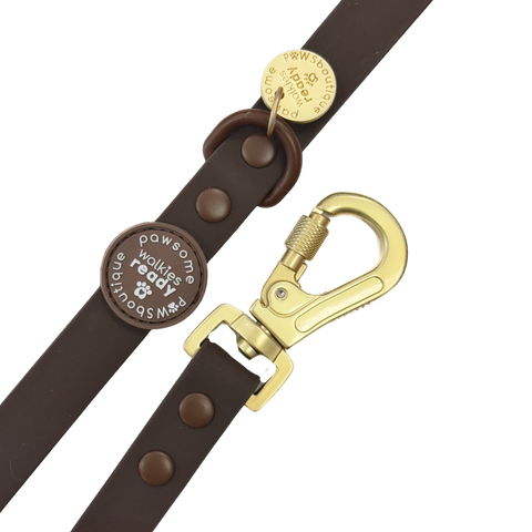 4ft Waterproof Lead - Walkies Ready® Chocolate Brown