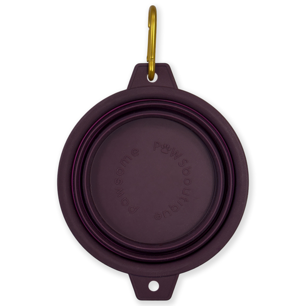 Collapsible Dog Bowl -Plum