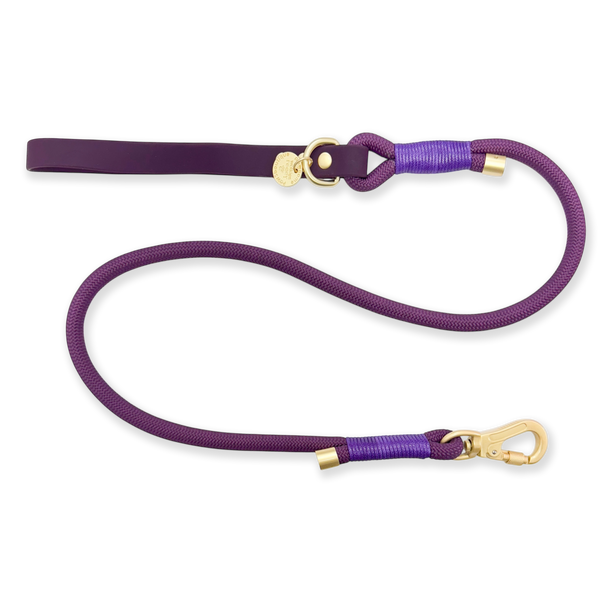 4ft Rope Lead - Walkies Ready® Plum