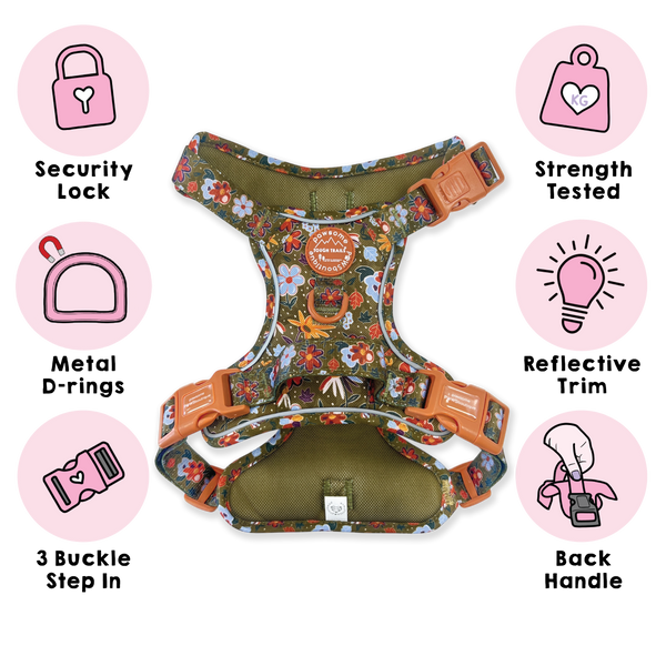Tough Trails™ Harness - Rust & Bloom