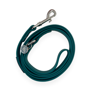 Waterproof Lead - Emerald Green - Silver Hardware