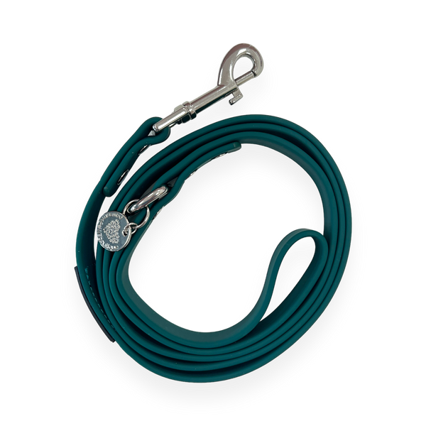 Waterproof Lead - Emerald Green - Silver Hardware