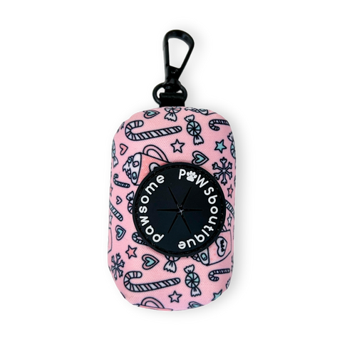 Poo Bag Holder - Candy Cane - Pink