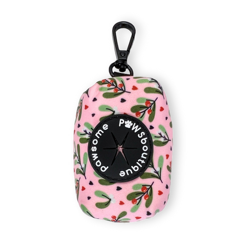 Poo Bag Holder - Mistletoe - Pink