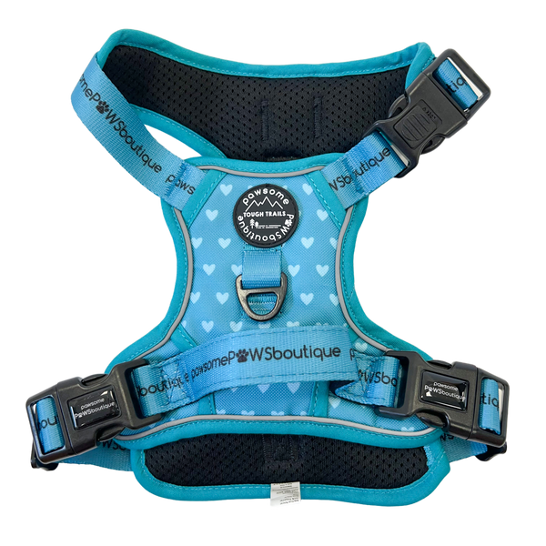 Retail Happy Trails Tough Trails Harness - Teal Hearts