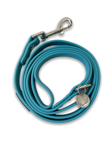 Waterproof Lead – Teal - Silver Hardware