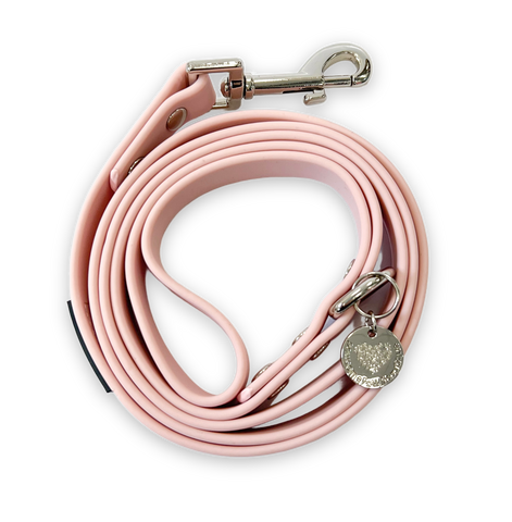 Waterproof Lead – Pink - Silver Hardware