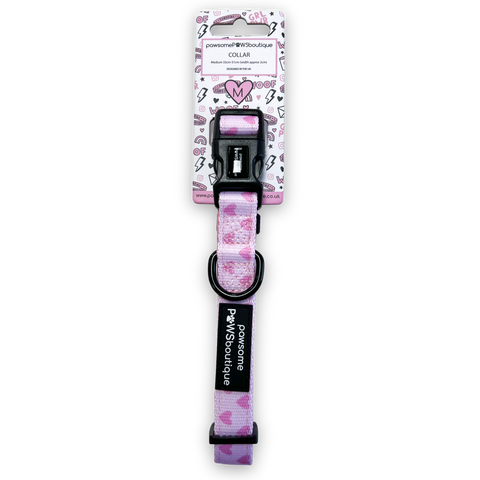 Retail Happy Trails Collar - Pink Hearts