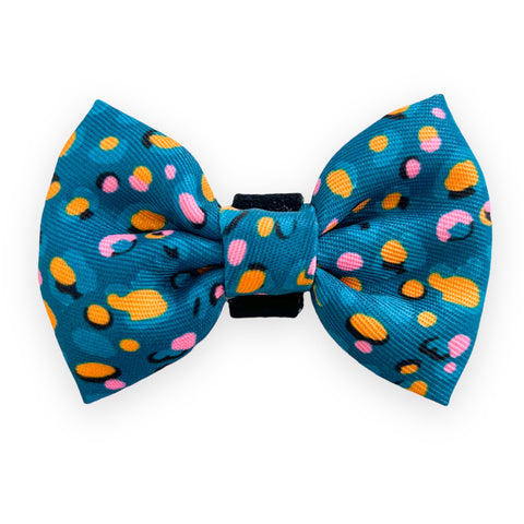 Bow Tie - Teal Leopard